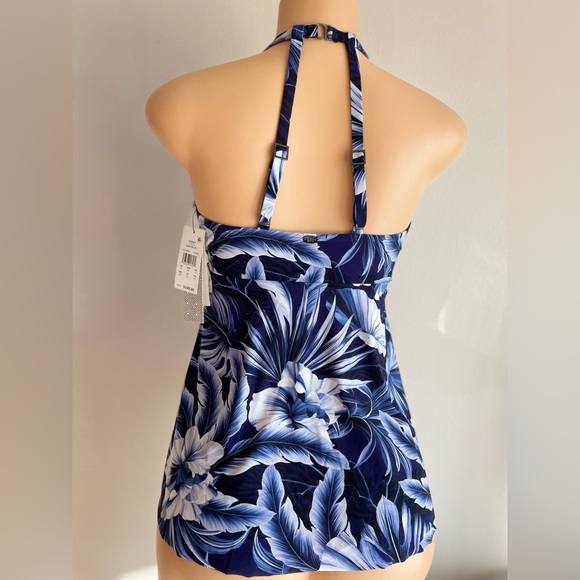 NWT AMORESSA Blue Panther La Belle Tankini Top SIZE 10 - Picture 7 of 12